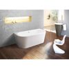 Weiße Badewanne Modena XS in einem modernen Badezimmer.