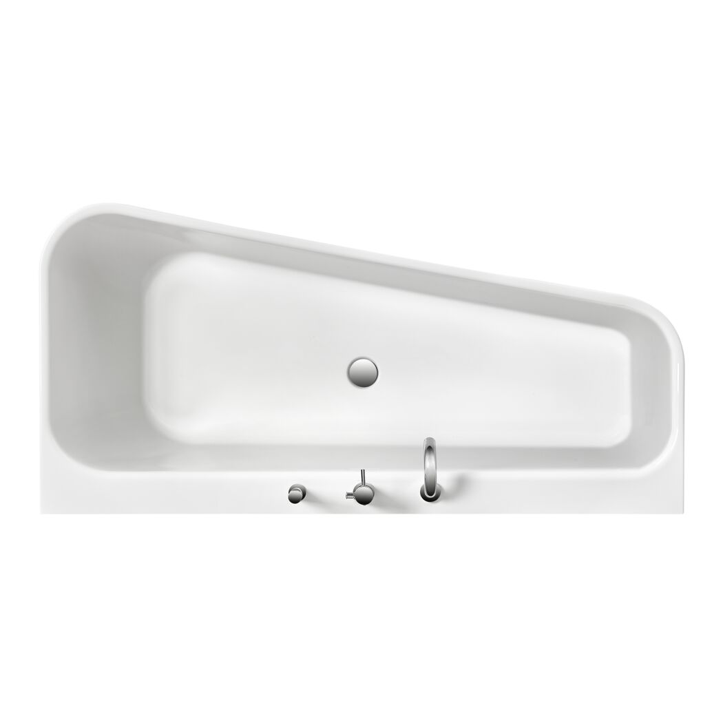 Badewannen-Set 'Pino' links Sanitäracryl weiß 1550 x 750 mm