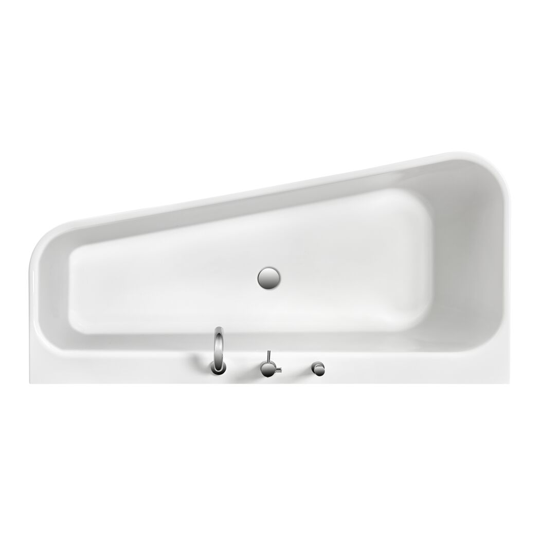 Badewannen-Set 'Pino' rechts Sanitäracryl weiß 1550 x 750 mm