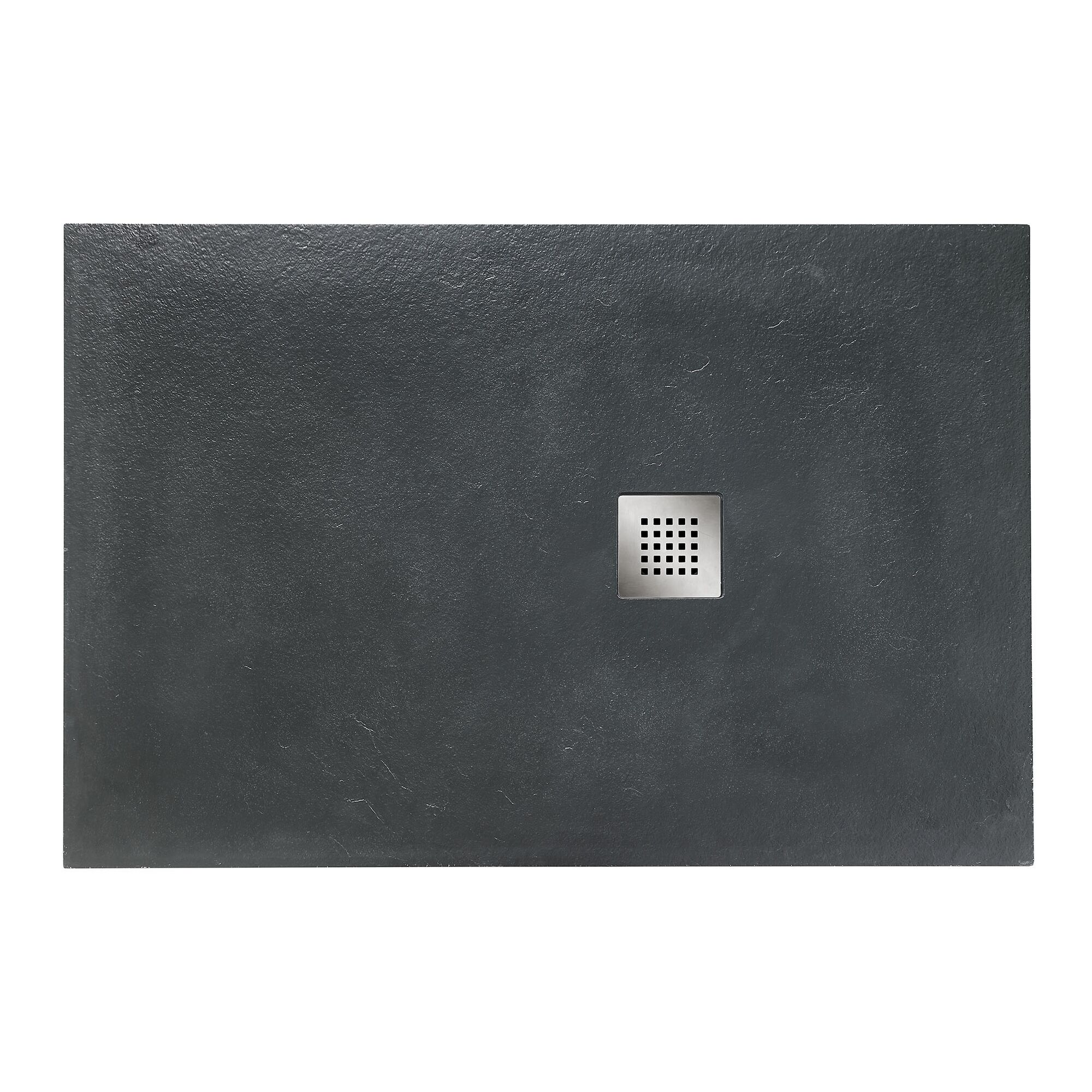 Anthrazitfarbene Duschwanne Strato 1200 x 900 mm