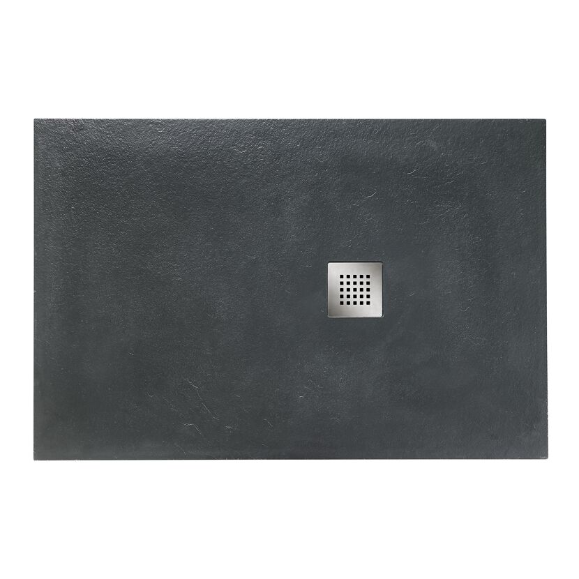 Anthrazitfarbene Duschwanne Strato 1200 x 900 x 27 mm