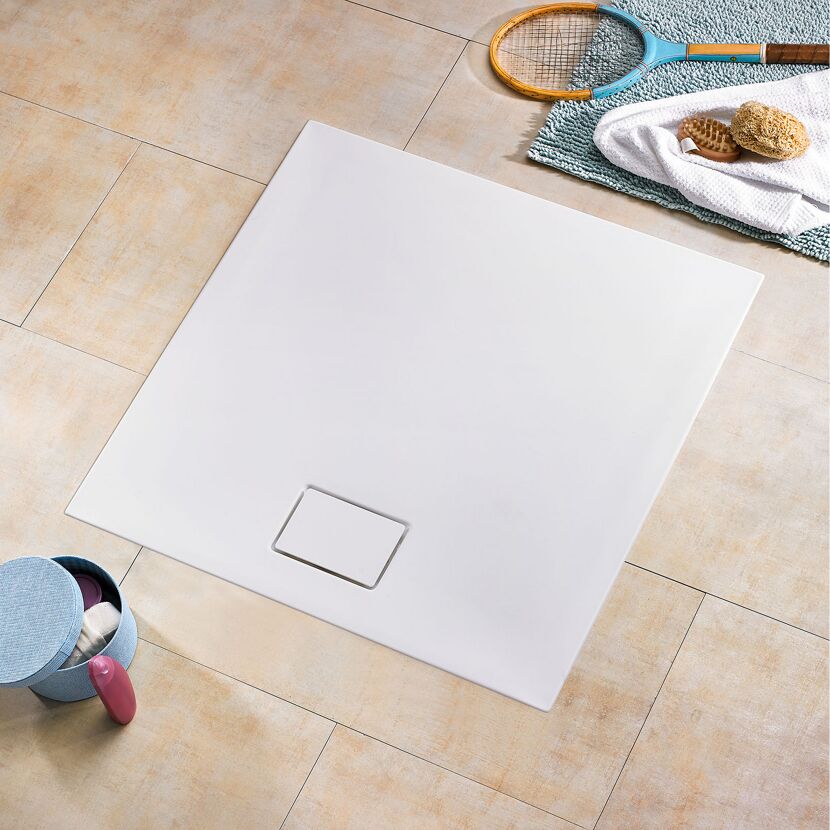 Weiße Duschwanne Pearl 800 x 800 mm