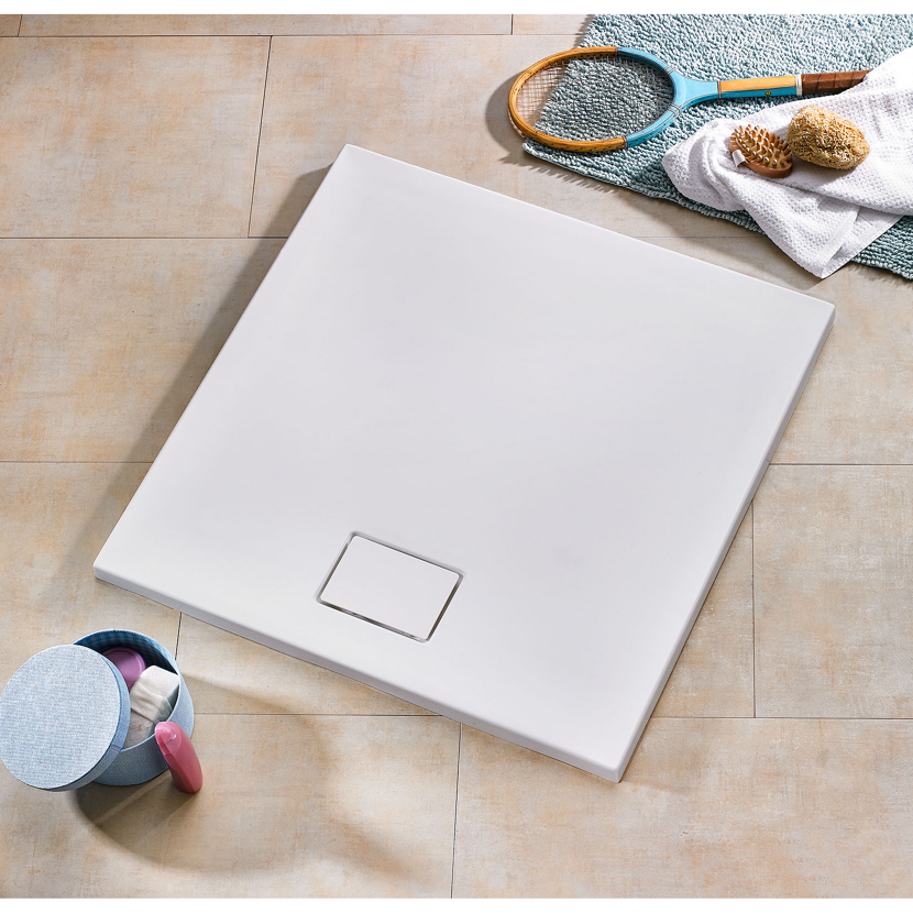 Weiße Duschwanne Pearl 800 x 800 mm