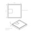 Zeichnung: Wannenträger Pearl 800 x 800 mm
