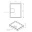 Skizze Wannenträger Pearl 1000 x 800 mm