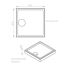 Zeichnung: Wannenträger Pearl 900 x 900 mm