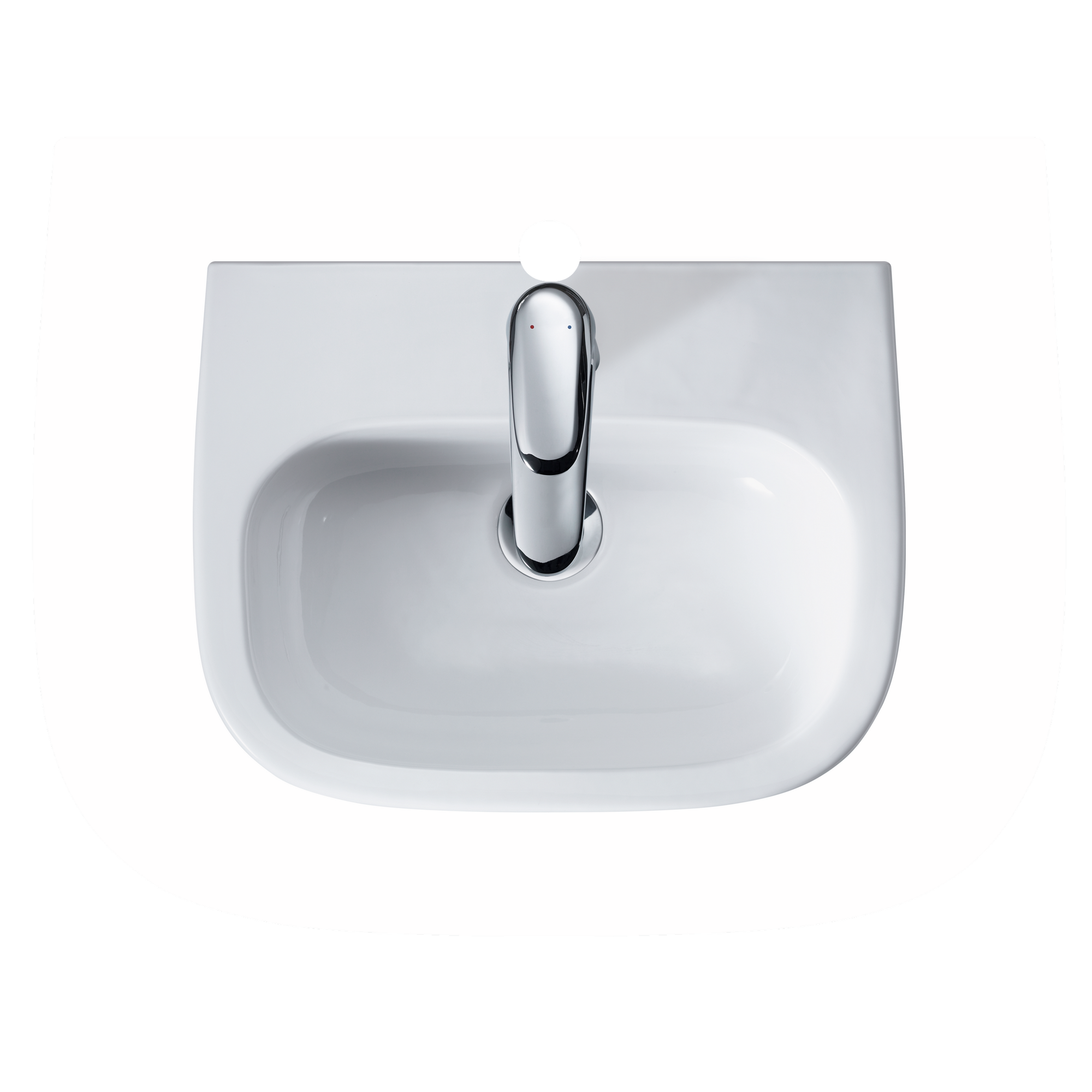 Waschbecken 'D-Code' weiß 45 x 14,5 x 34 cm