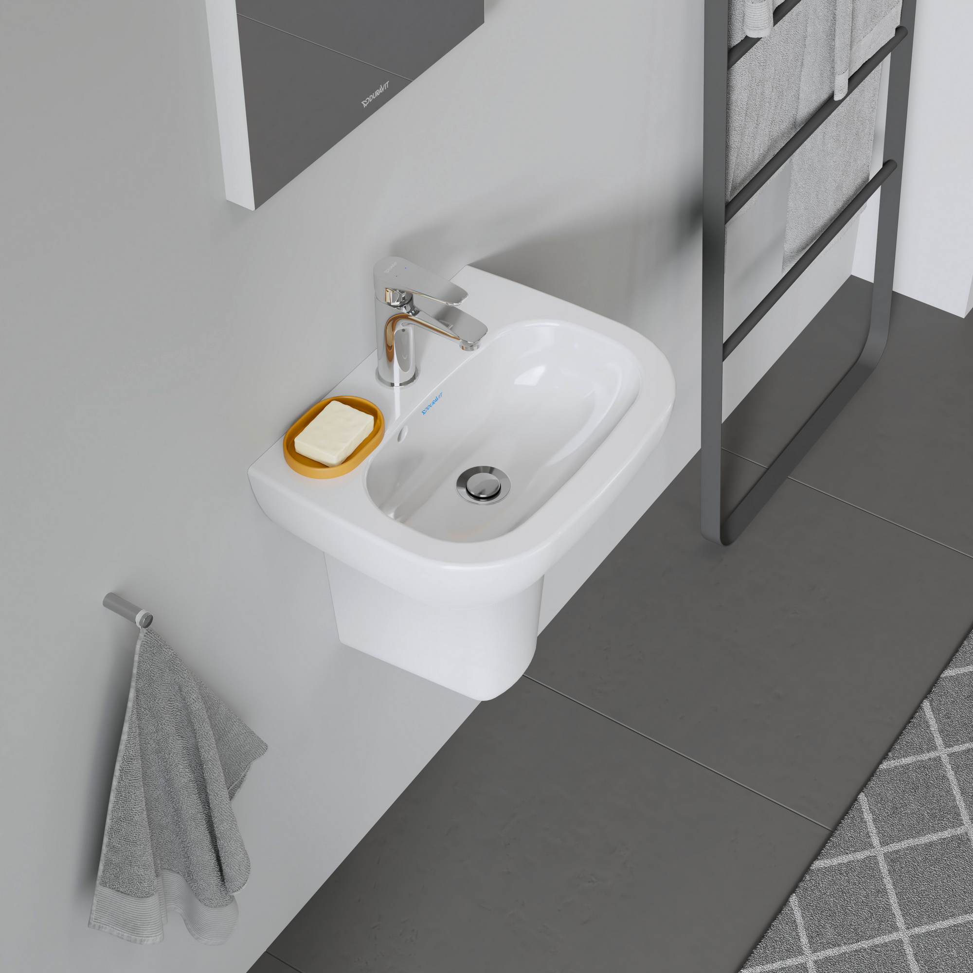 Waschbecken 'D-Code' weiß 45 x 14,5 x 34 cm