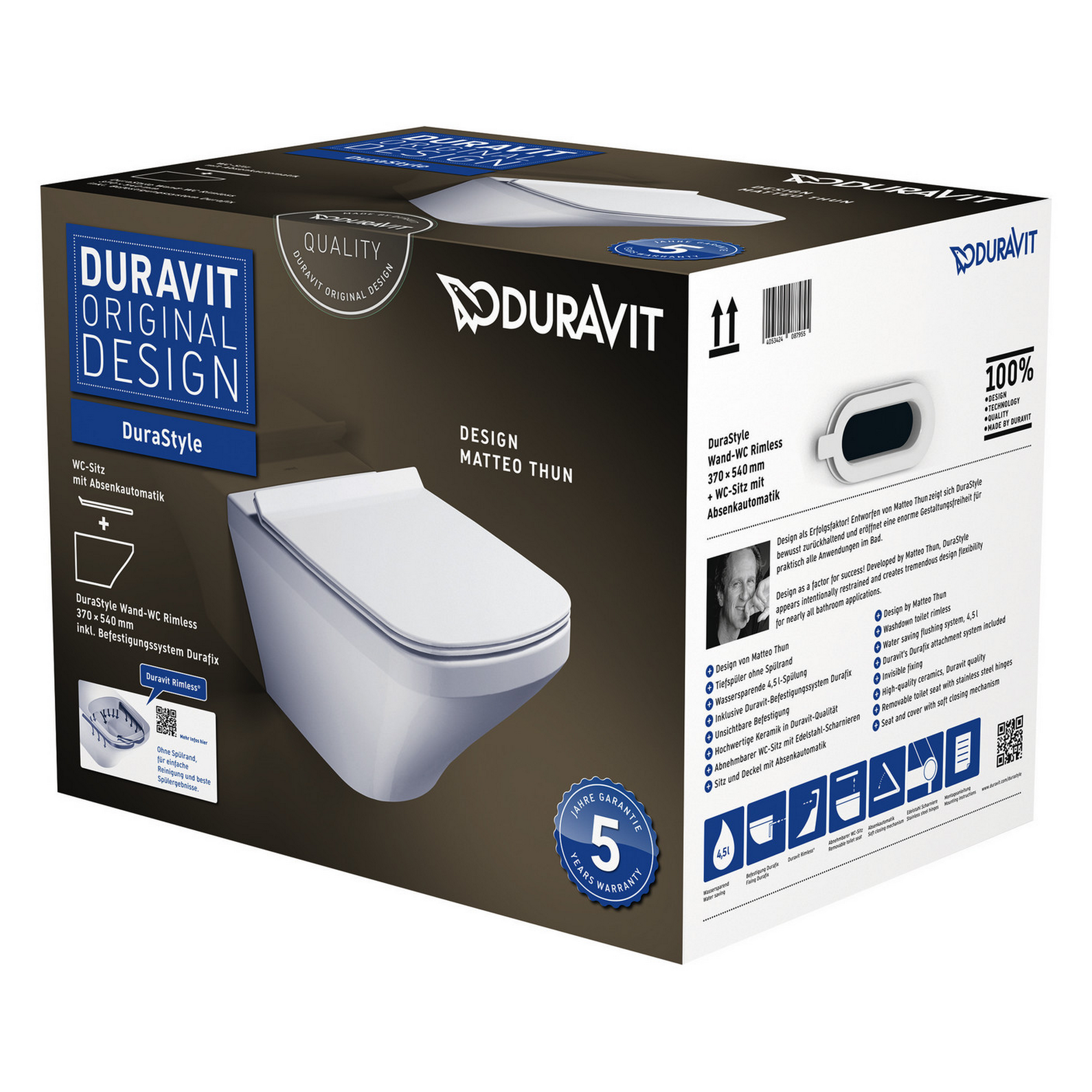 Wand-WC-Set Duravit 'Durastyle' inkl. WC-Sitz
