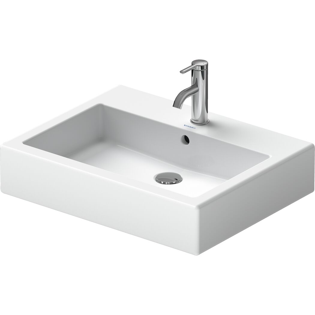 Waschbecken eckig 'Vero' weiß 60 x 16,5 x 47 cm