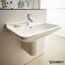 Duravit Starck 3 Waschtisch, 60 cm breit, mit Seife und Wasserhahn.