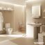 Duravit Starck 3 Bad mit Waschtisch, Toilette und Dusche.