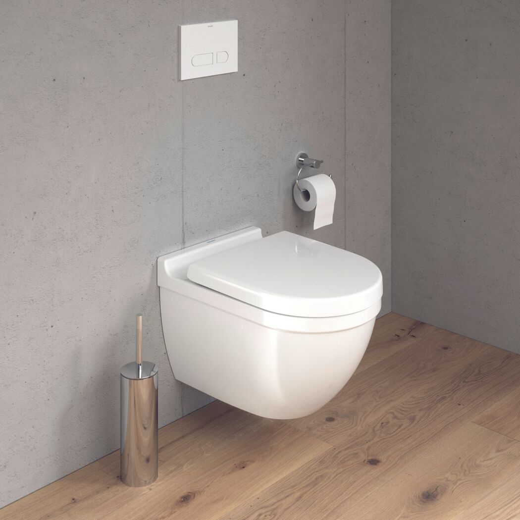 Wand-WC spülrandlos 'Starck 3' inklusive WC-Sitz weiß