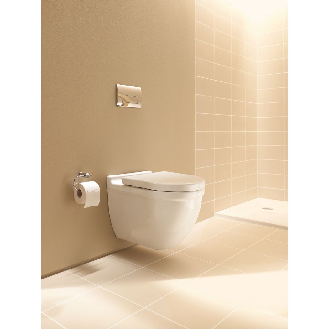 Wand-WC spülrandlos 'Starck 3' inklusive WC-Sitz weiß