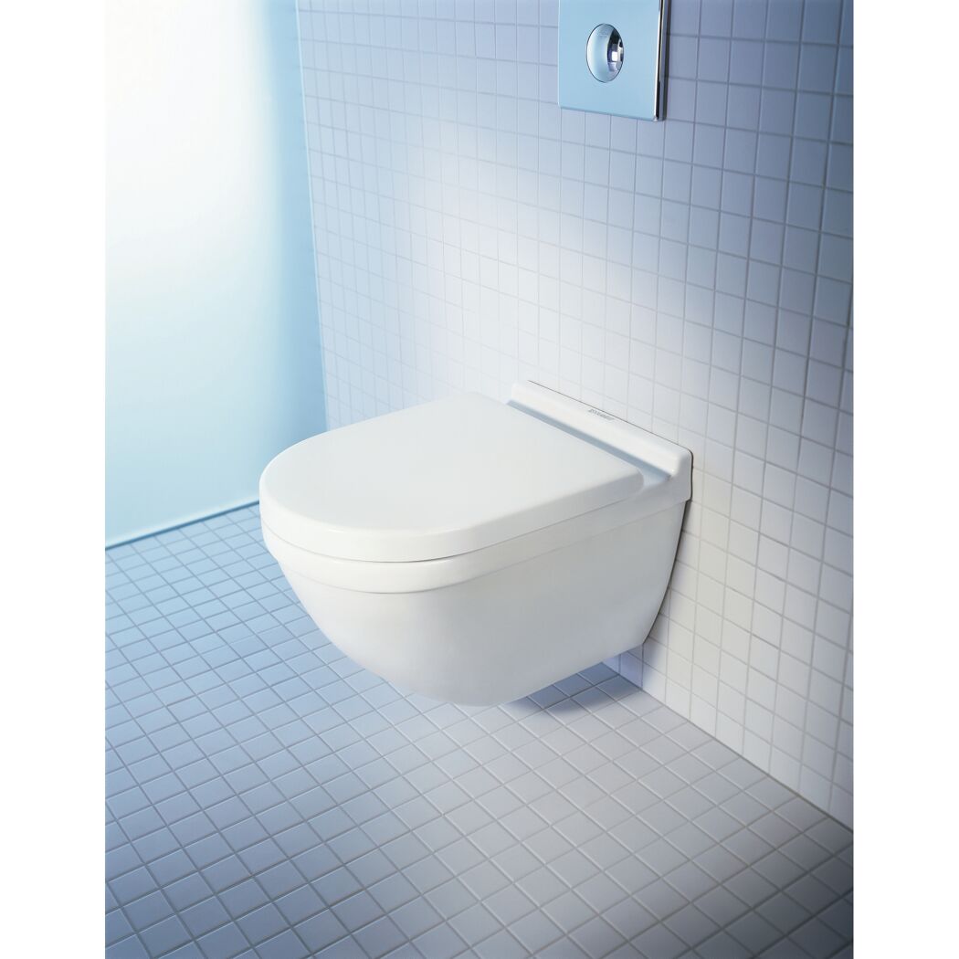 Wand-WC spülrandlos 'Starck 3' inklusive WC-Sitz weiß