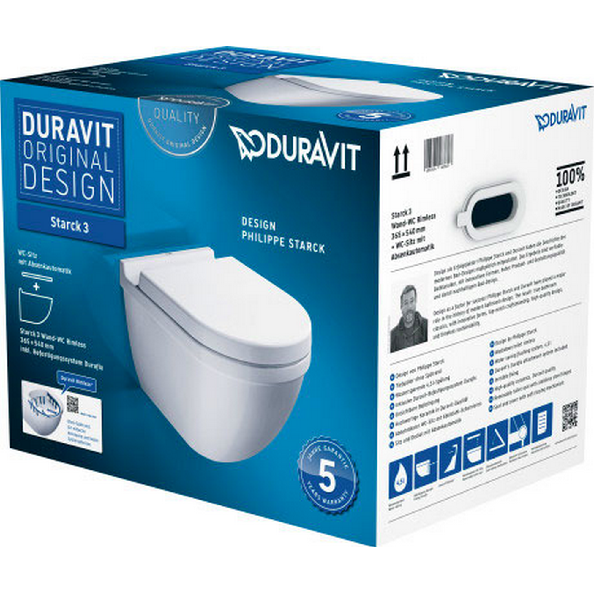 Wand-WC-Set Duravit 'Starck 3' inkl. WC-Sitz + product picture