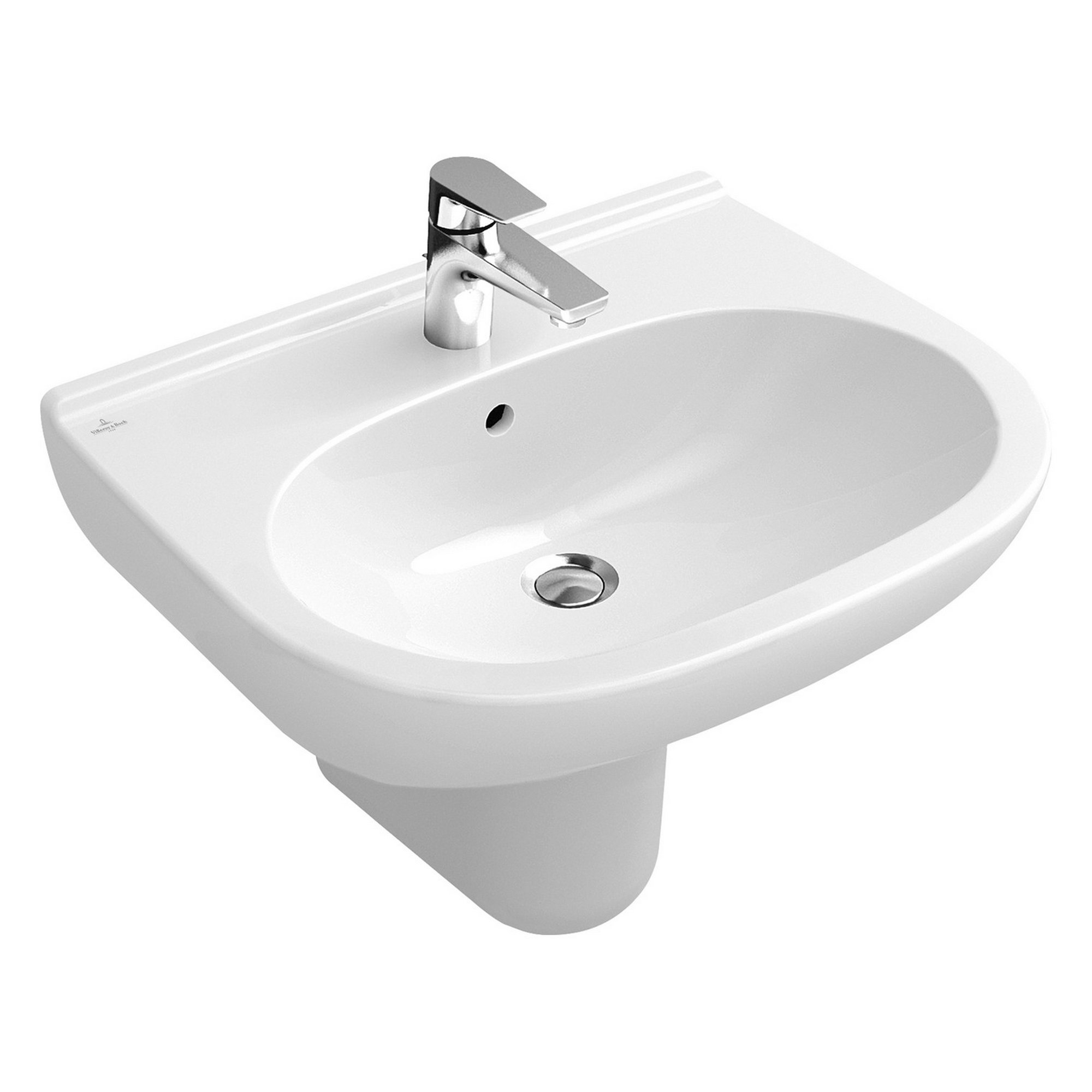 Waschbecken 'O.Novo' weiß 60 x 62,5 x 51 cm