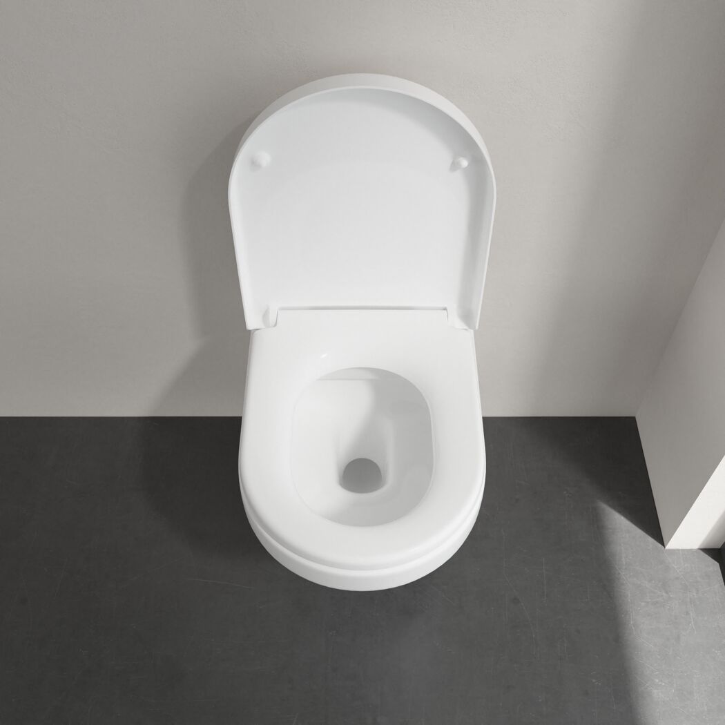 Offenes, weißes Wand-WC