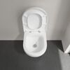 Offenes weißes WC von oben
