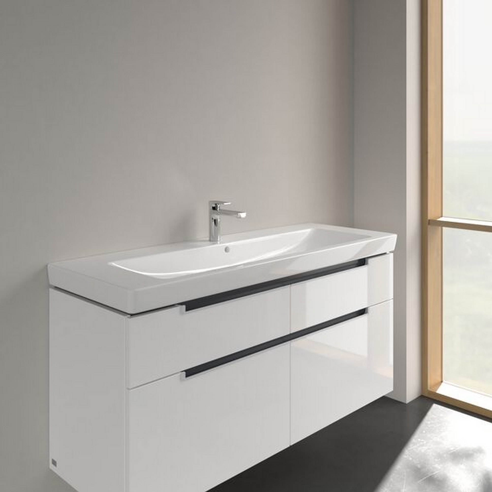 Waschbecken 'Subway 2.0' weiß 130 x 132,5 x 55,5 cm