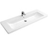 Waschbecken eckig 'Subway 2.0' weiß 130 x 16 x 55,5 cm