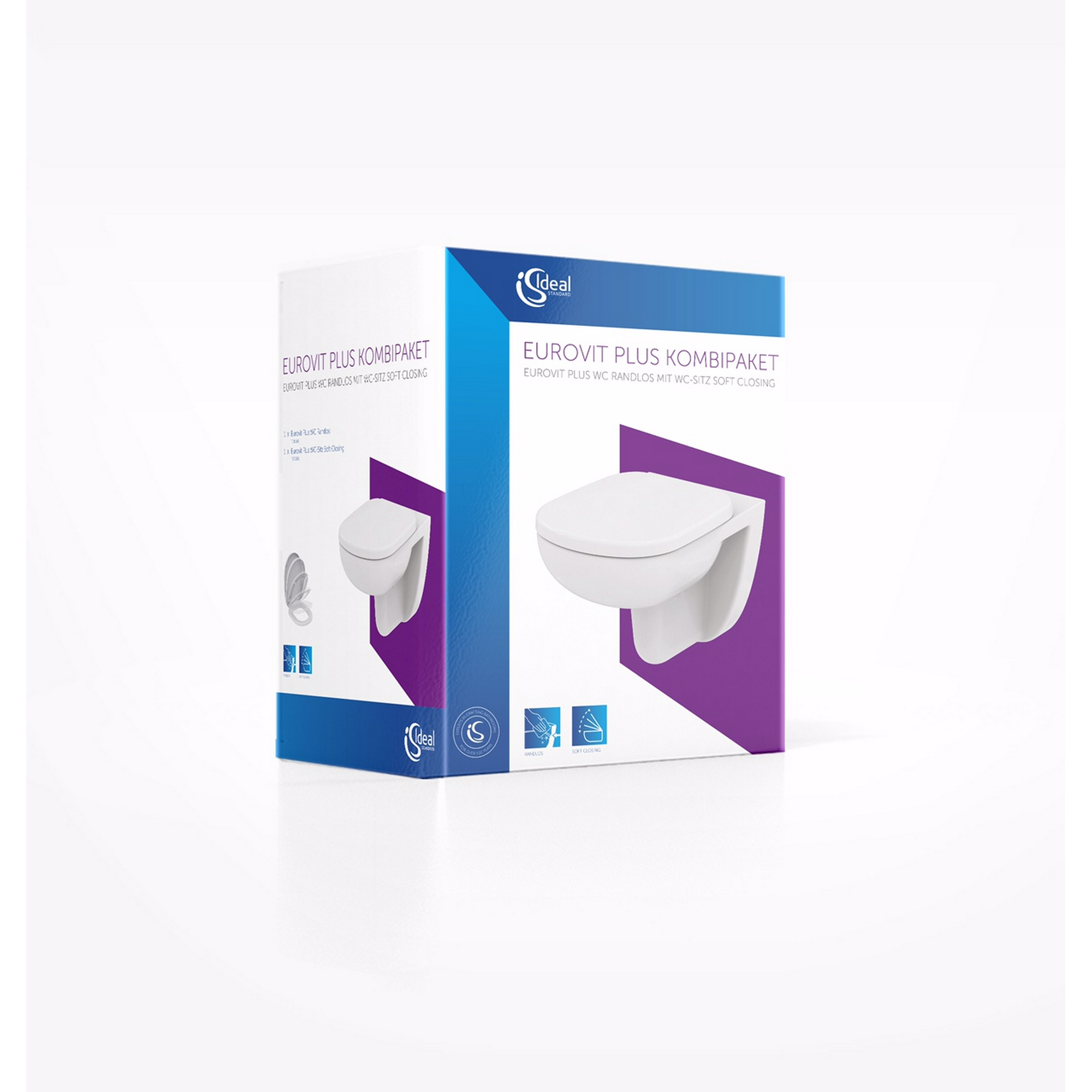 Wand-WC-Set Ideal Standard 'Eurovit Plus' inkl. WC-Sitz + product picture