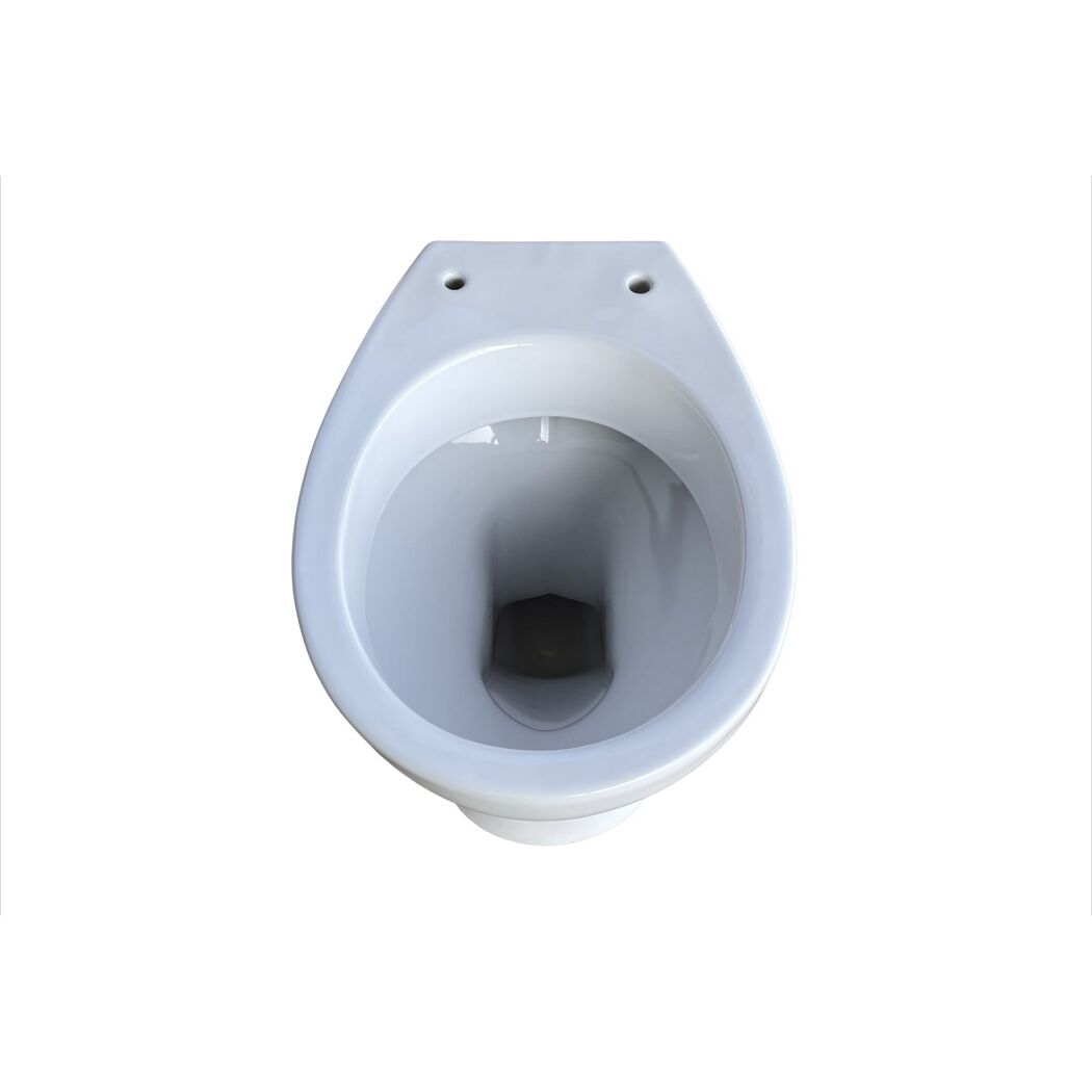 Stand-WC mit Spülrand weiß