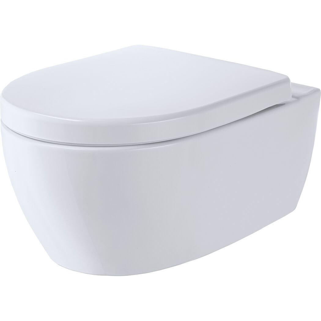 Wand-WC spülrandlos 'Icon' inklusive WC-Sitz weiß