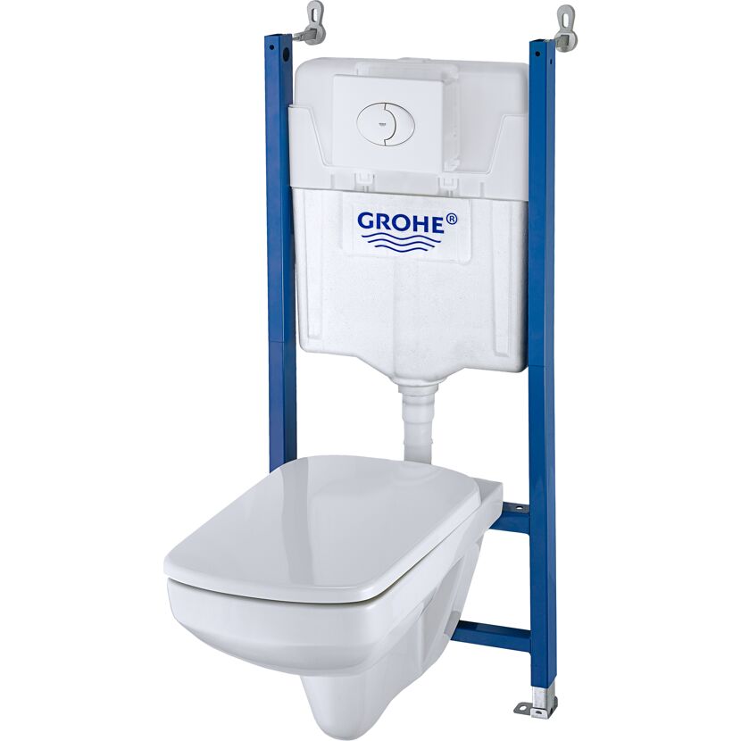 Wand-WC spülrandlos 'Vanea' inklusive WC-Sitz weiß