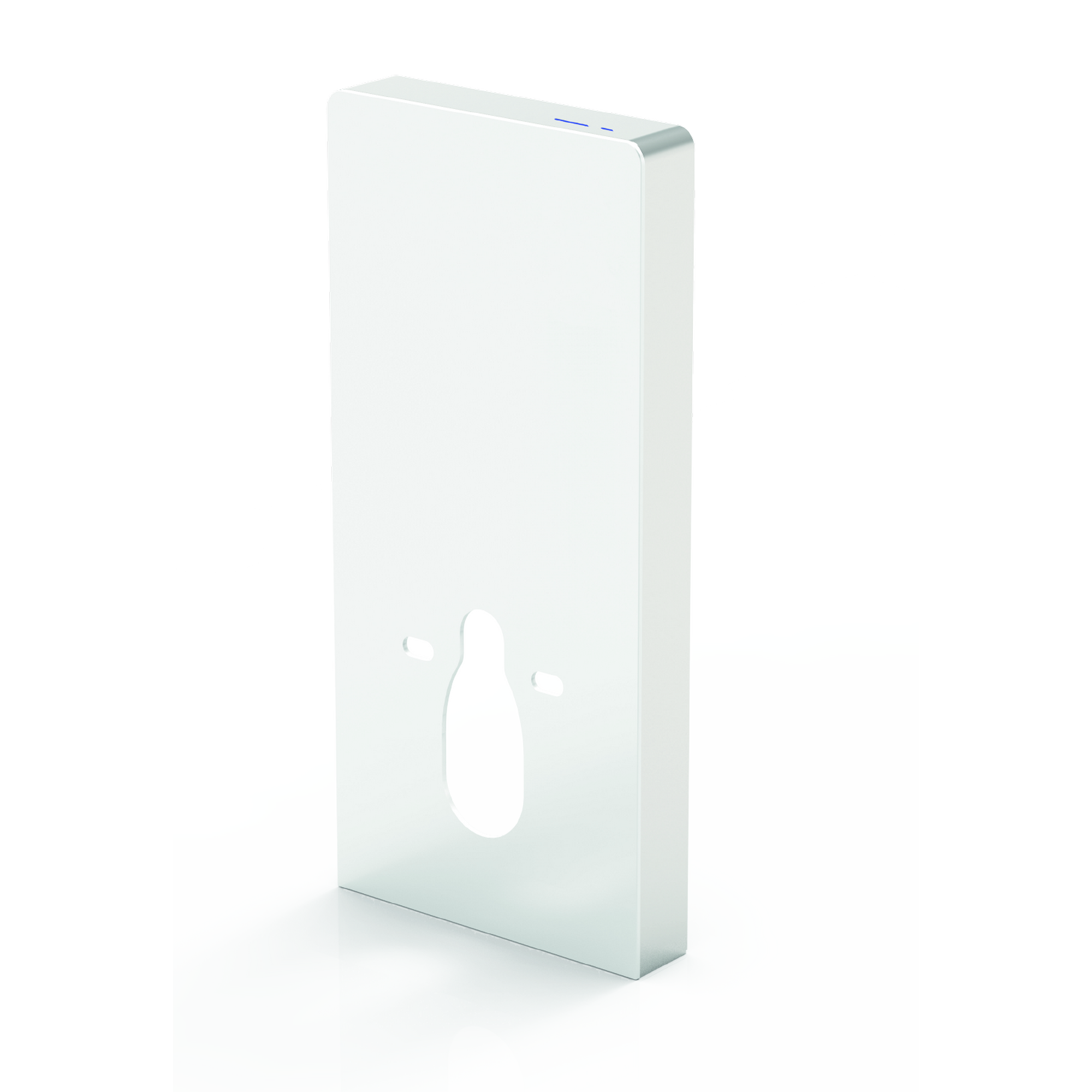 Sanitärmodul "Sensor" für Wand WC Glas weiß, Rahmen Alu + product picture