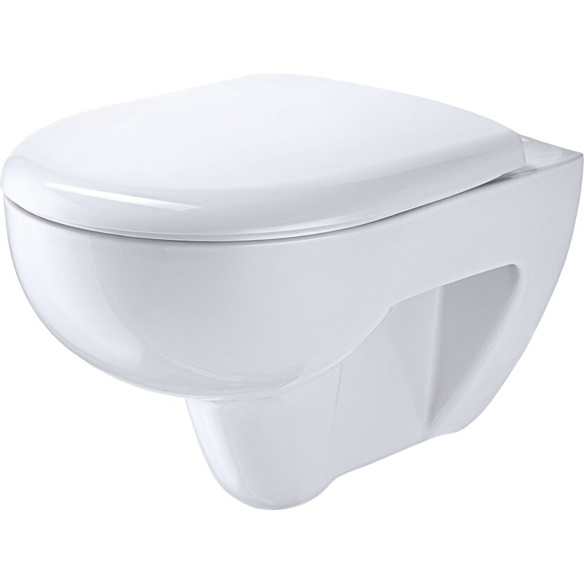 Wand-WC spülrandlos 'Renova' inklusive WC-Sitz weiß