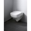 Wand-WC weiß mit geschlossenem Deckel
