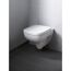 Wand-WC weiß mit geschlossenem Deckel