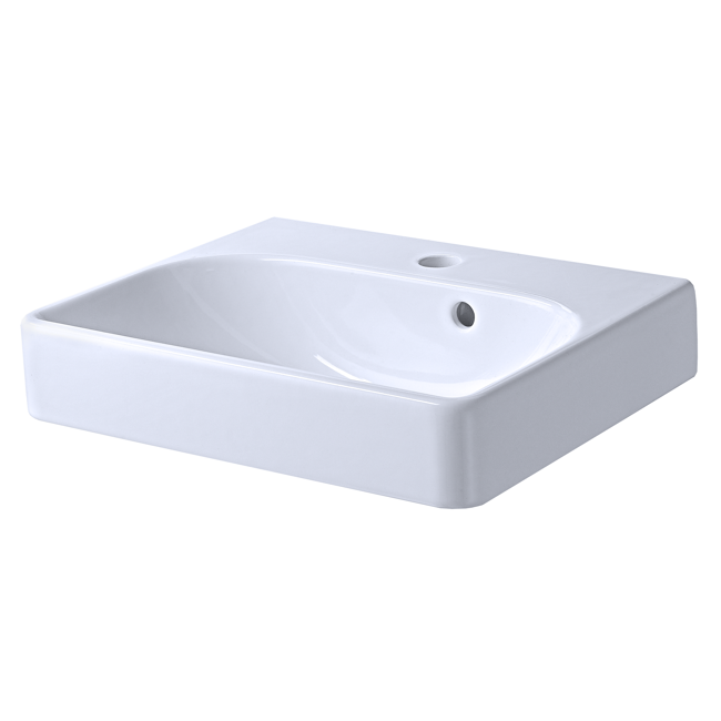 Bild von Waschbecken 'Smyle Square' weiß 45 x 16 x 36 cm