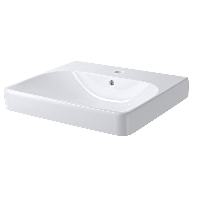 Waschbecken eckig 'Smyle Square' weiß 60 x 16,5 x 48 cm