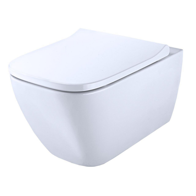 Bild von Wand-WC-Set 'Smyle Square' spülrandlos weiß