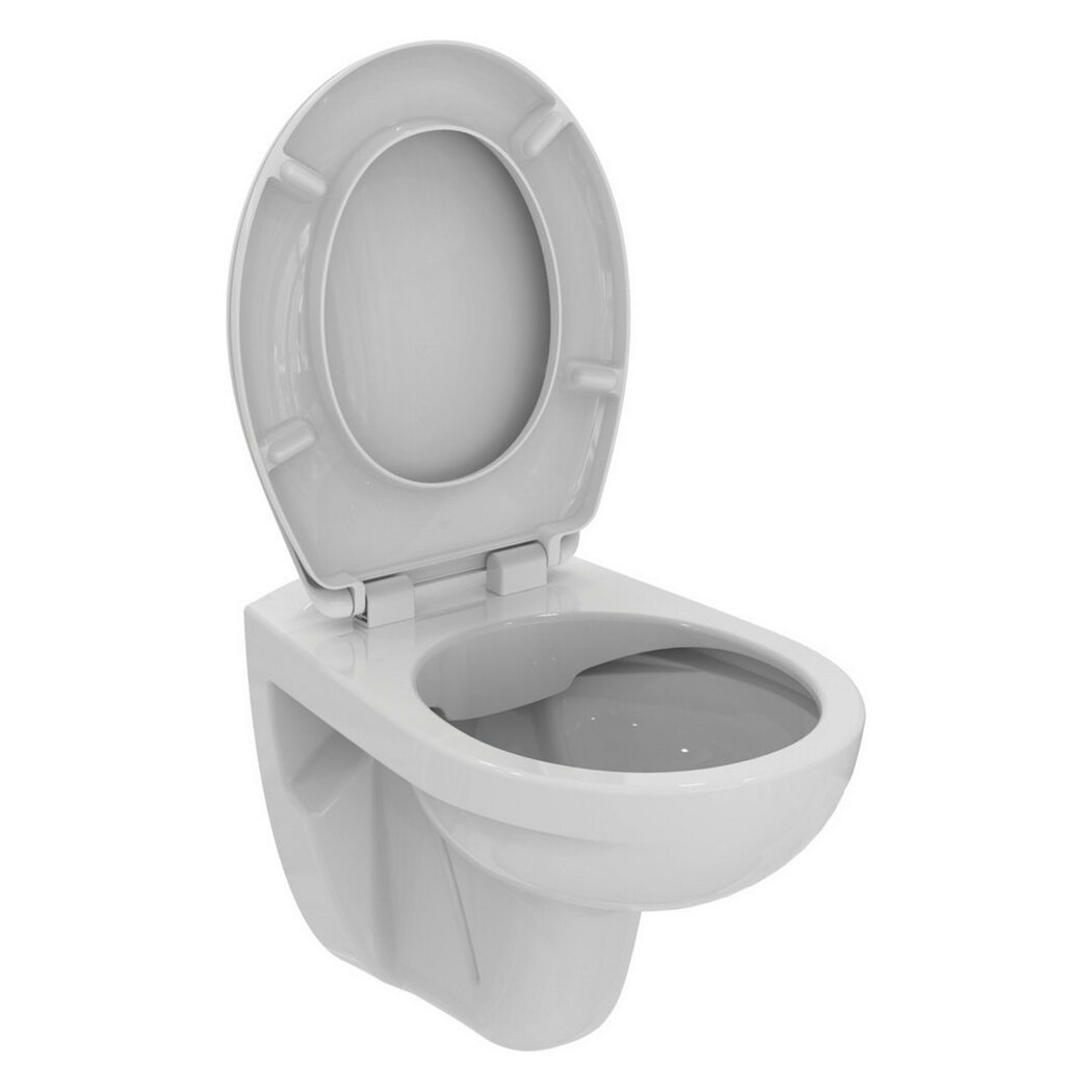 Wand-WC spülrandlos 'Eurovit' inklusive WC-Sitz weiß