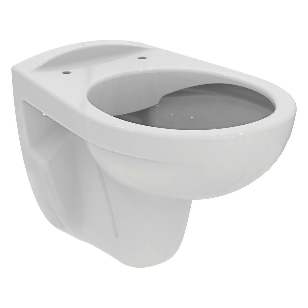 Wand-WC spülrandlos 'Eurovit' inklusive WC-Sitz weiß