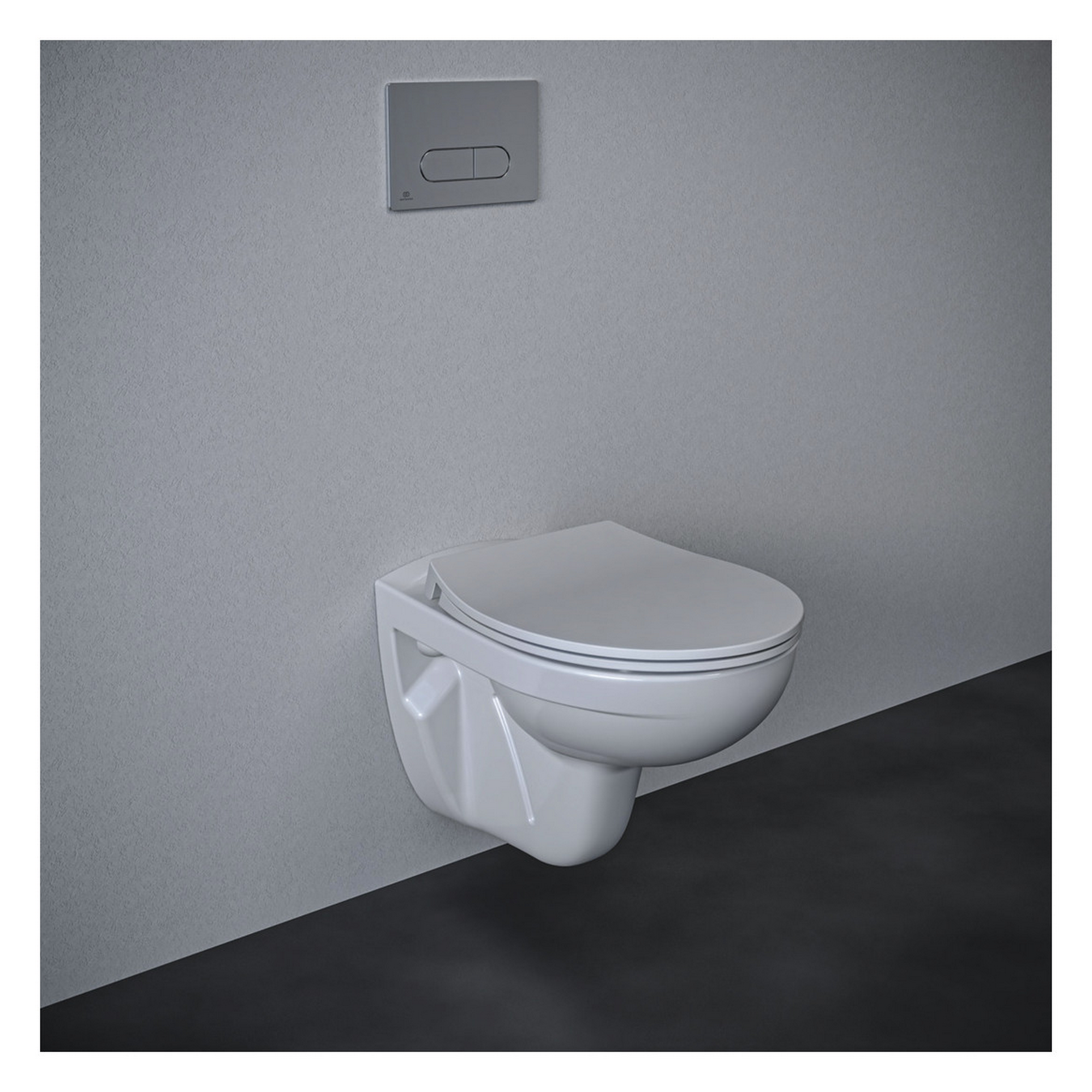 Wand-WC 'Eurovit' spülrandlos weiß  37 x 35 x 53 cm