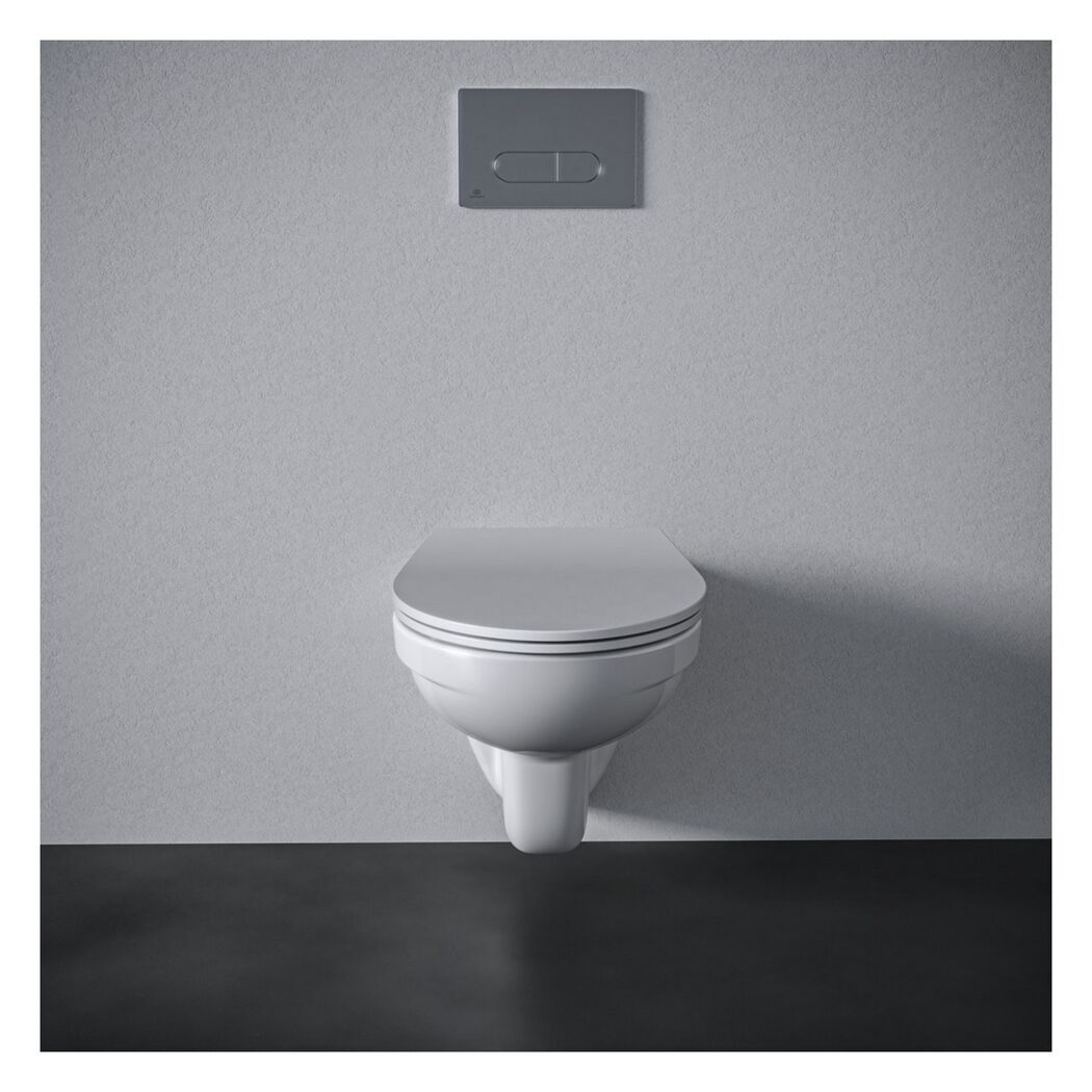 Wand-WC spülrandlos 'Eurovit' inklusive WC-Sitz weiß