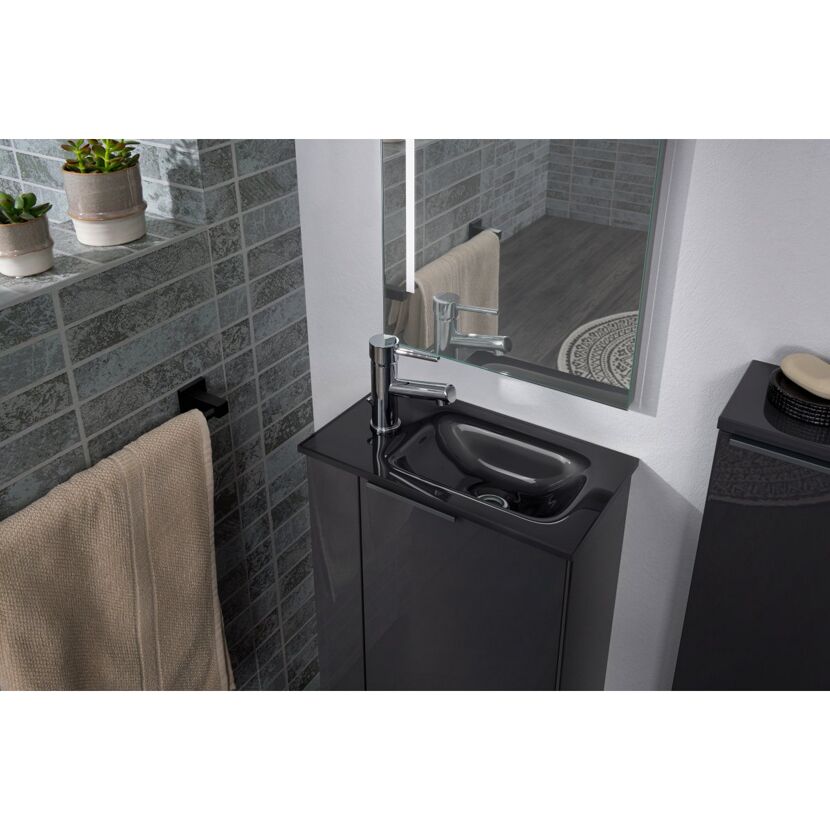 Glasbecken 'SBC' grau 45 x 25 x 9,2 cm