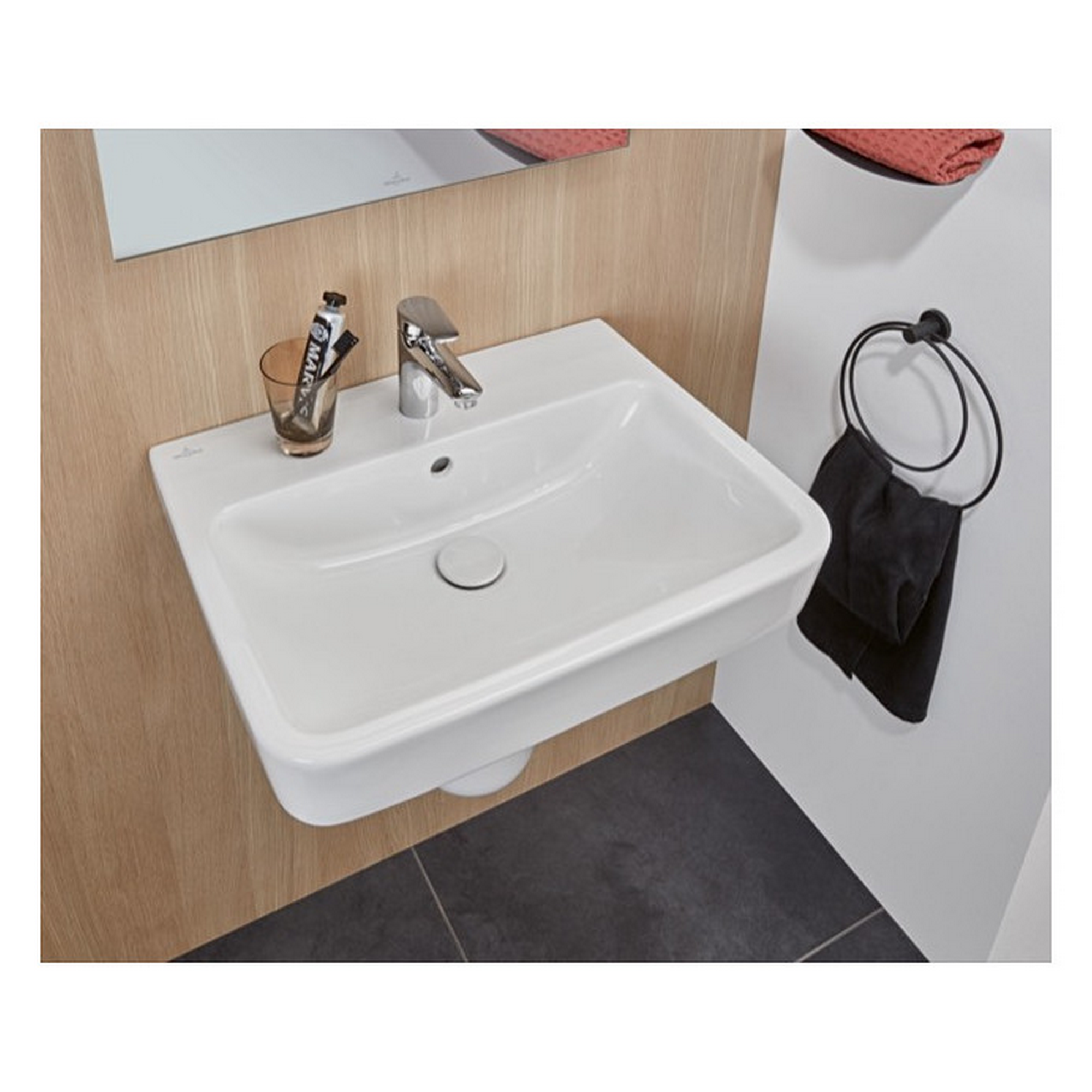 Waschbecken 'O.Novo' weiß 60 x 17,5 x 46 cm