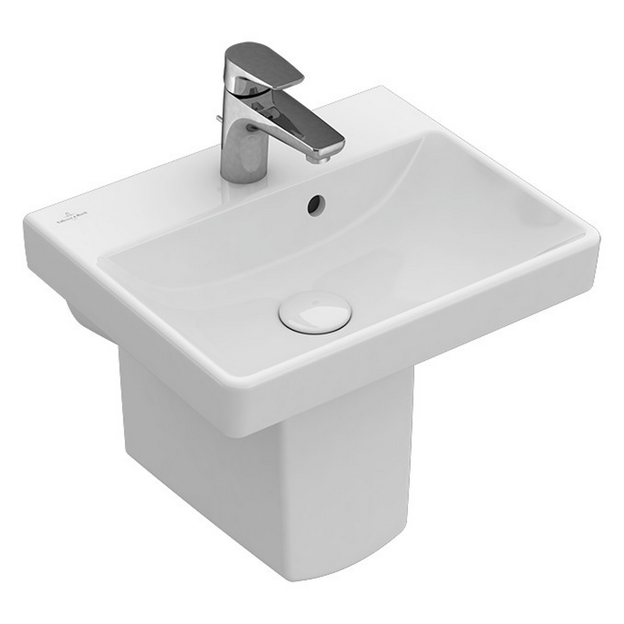 Waschbecken 'Avento' weiß 37 x 15,5 x 45 cm