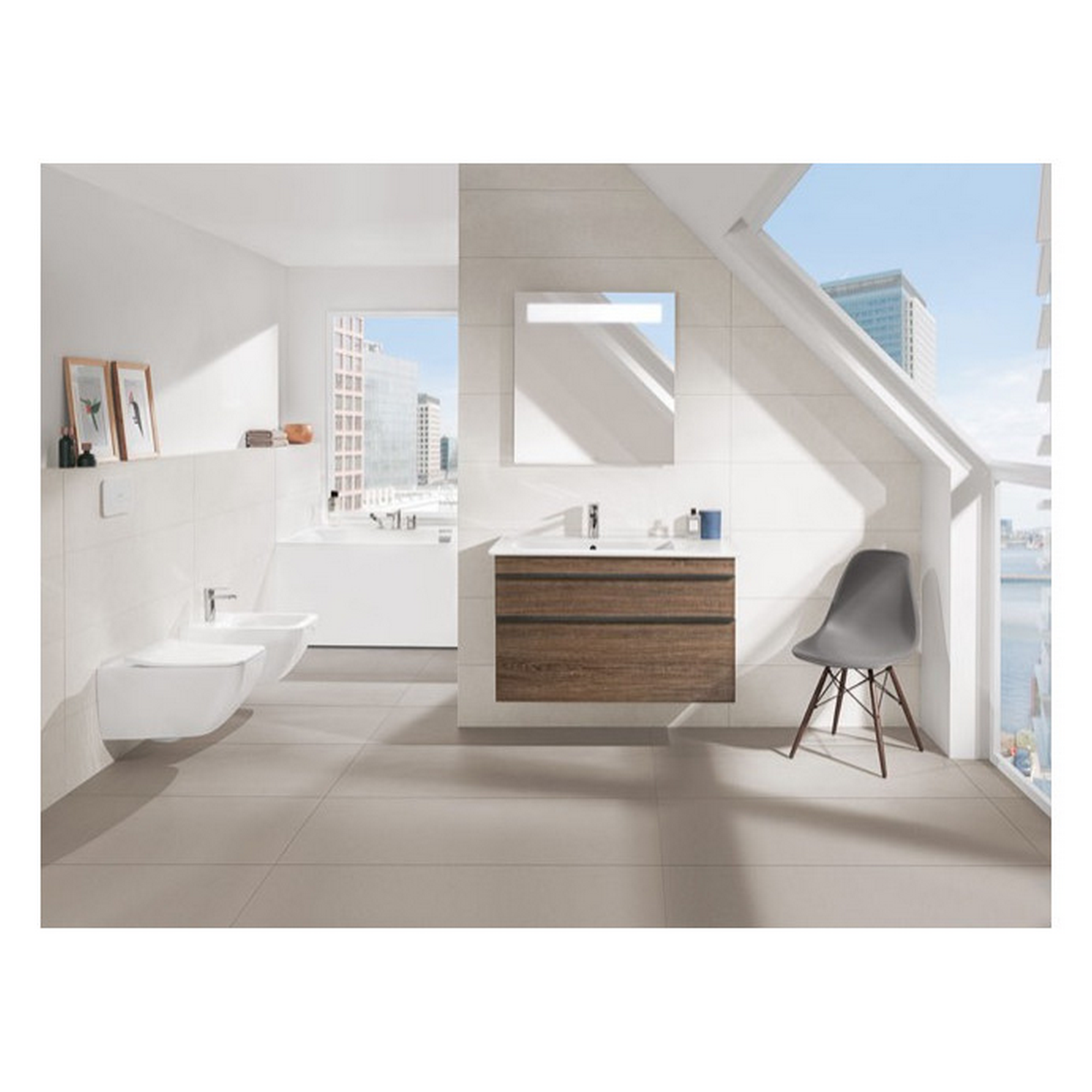Wand-WC-Set 'Venticello' spülrandlos weiß inkl. Sitz