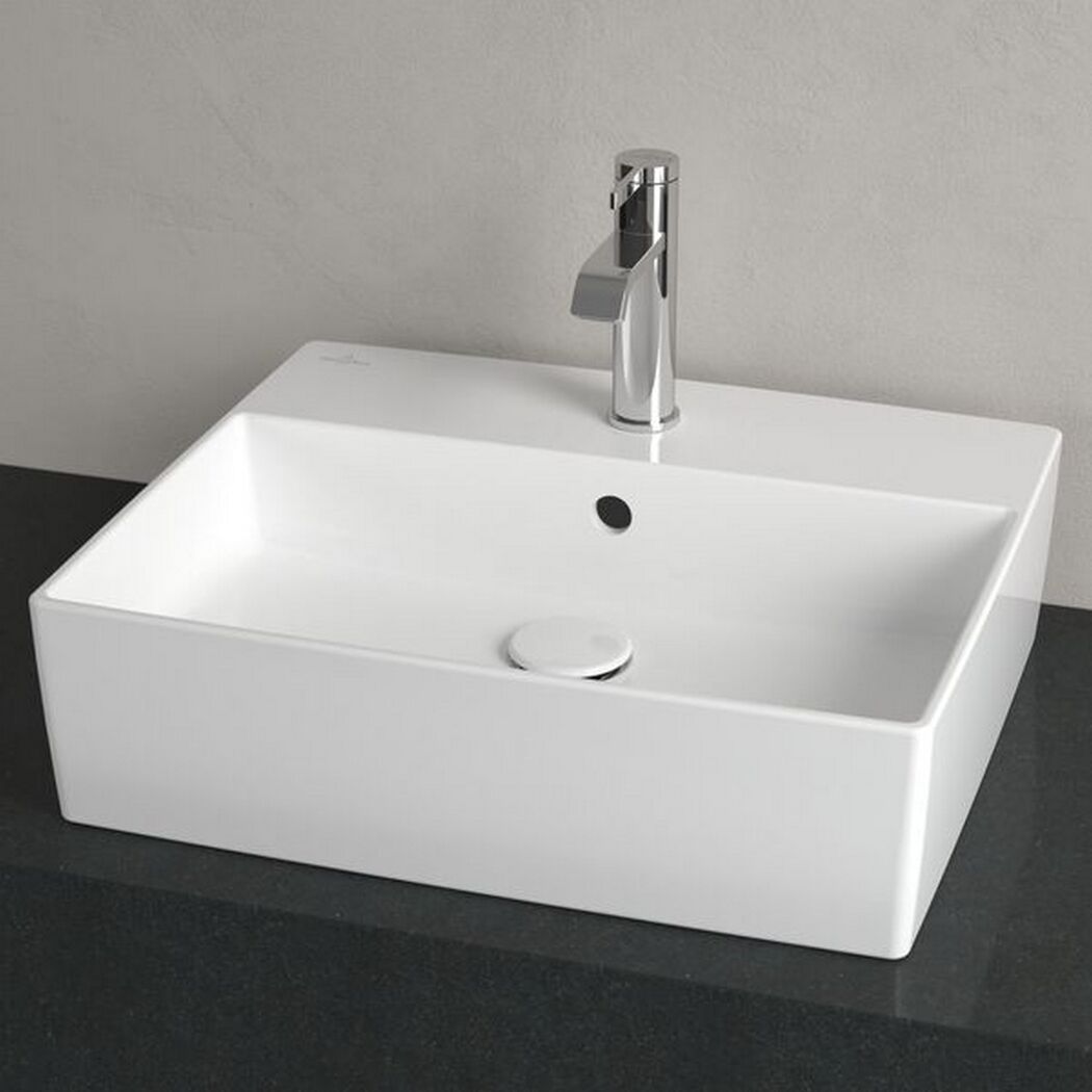 Aufsatzwaschbecken eckig 'Memento 2.0' weiß 50 x 14 x 42 cm