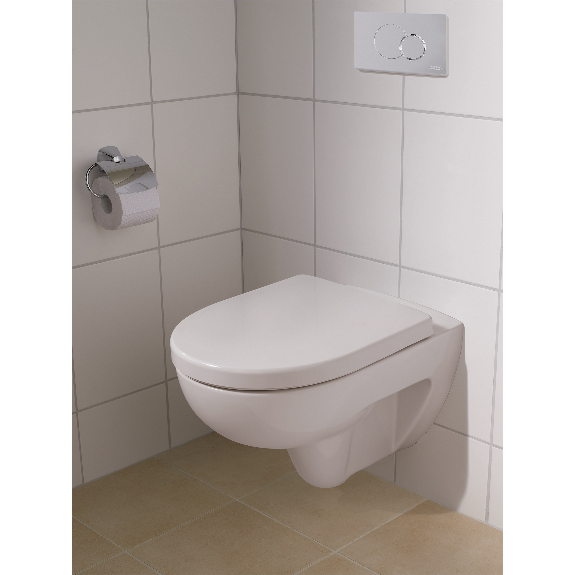 Wand-WC-Set \'Renova\' spülrandlos weiß inkl. Sitz
