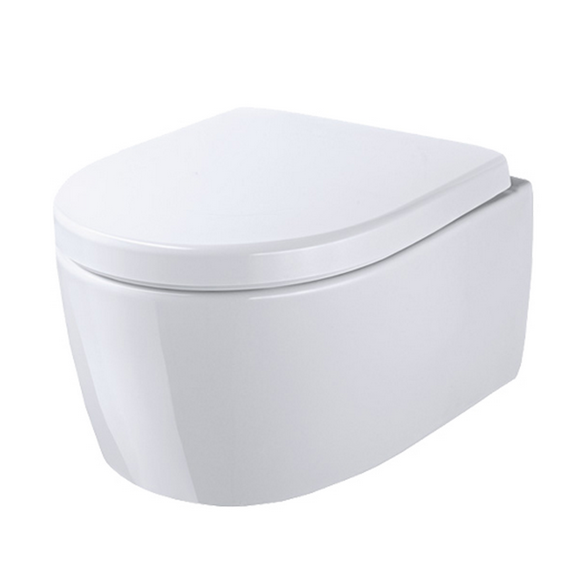 Wand-WC-Set 'iCon' verkürzt, spülrandlos weiß inklusive Sitz + product picture