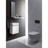 Modernes Badezimmer mit wandhängendem WC und Waschbecken