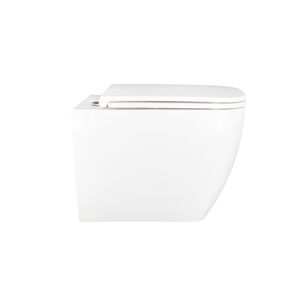 Stand-Tiefspül-WC 'Rivo' mit WC-Sitz, spülrandlos, weiß