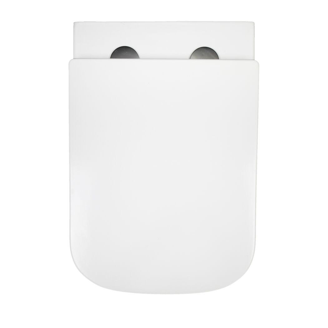 Weißer WC-Sitz von oben